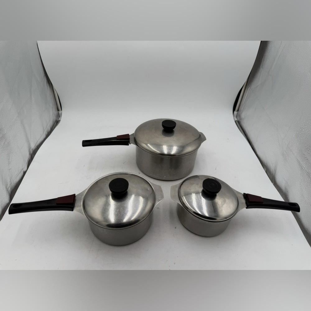 LETANG REMY Triplinox Stainless Cookware France 9 PC Set 3, Handles/Lid,